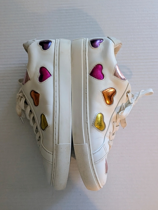 Kurt Geiger London Lane Love White Heart Print Lace Up Sneakers Size EU 39 - Picture 3 of 6